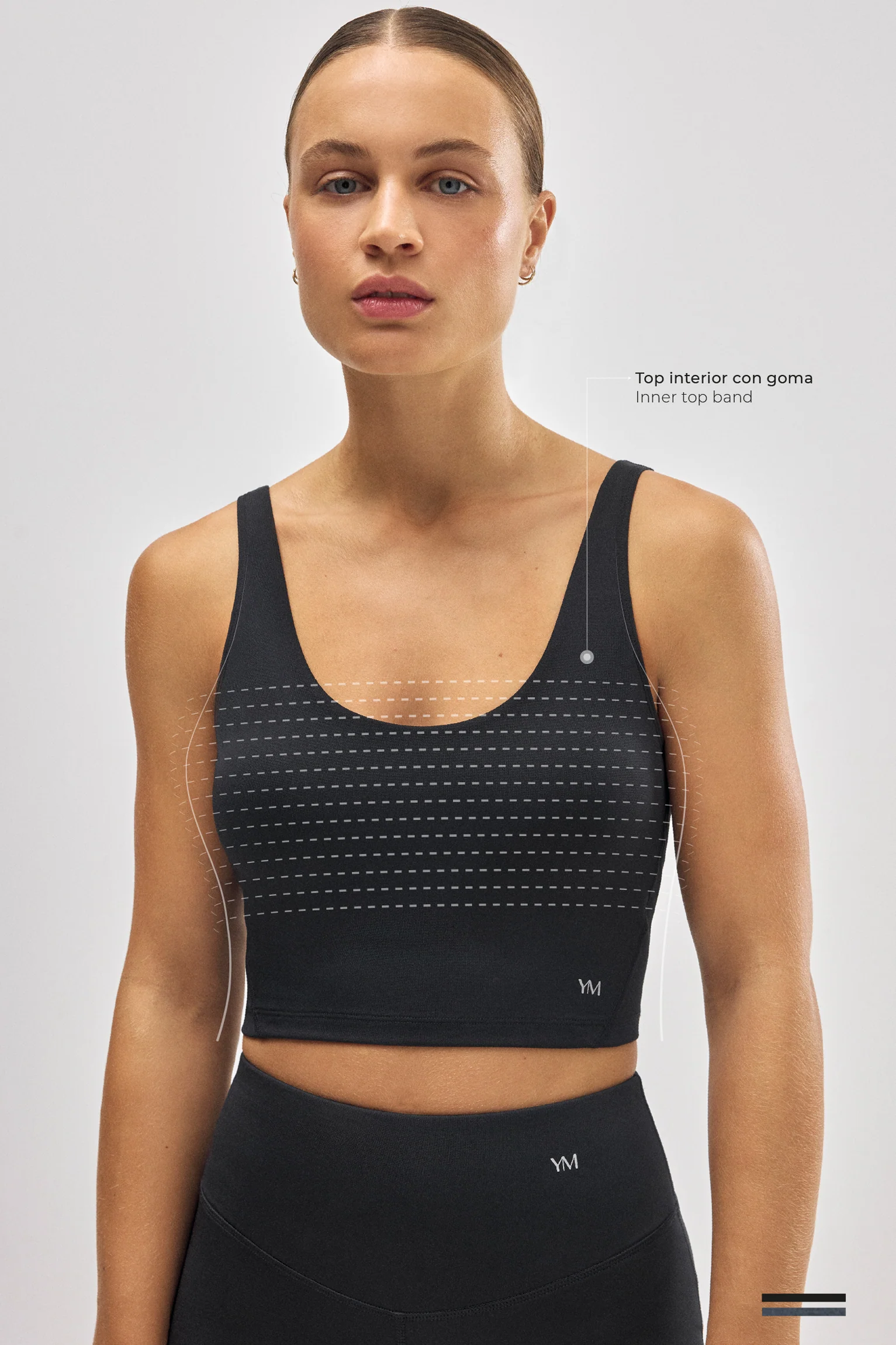 Reggiseno sportivo con parte superiore interna grigia - immagine 9
