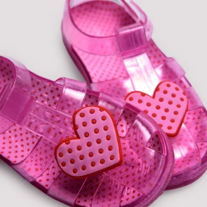 Sandali da mare da bambina con dettaglio cuore